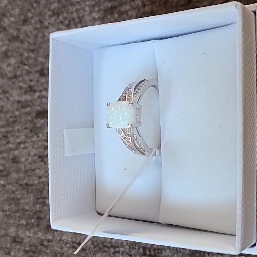 FINE JEWELRY BEAUTIFUL WOMENS OPAL RING SIZE 8 - Picture 7 of 17